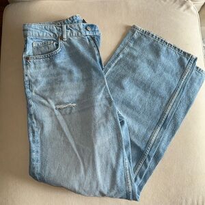 H&M Wide Leg Ripped Jeans